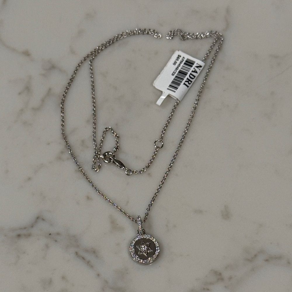 Nadri Silver jewish star Pendant Necklace